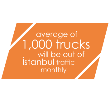 Average of 1000 trucks will be out of Istanbul traffic monthly