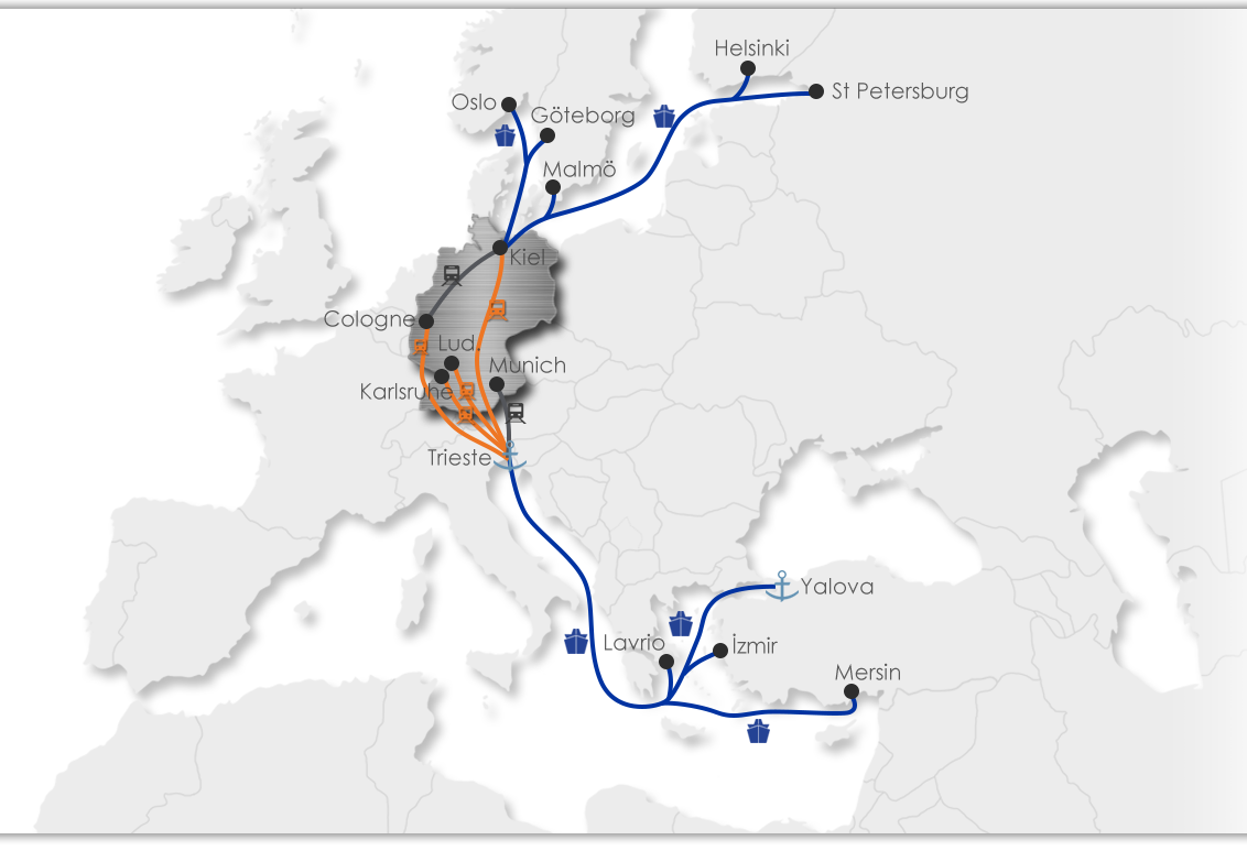 Ekol Germany Intermodal Map Ekol Germany Intermodal Map