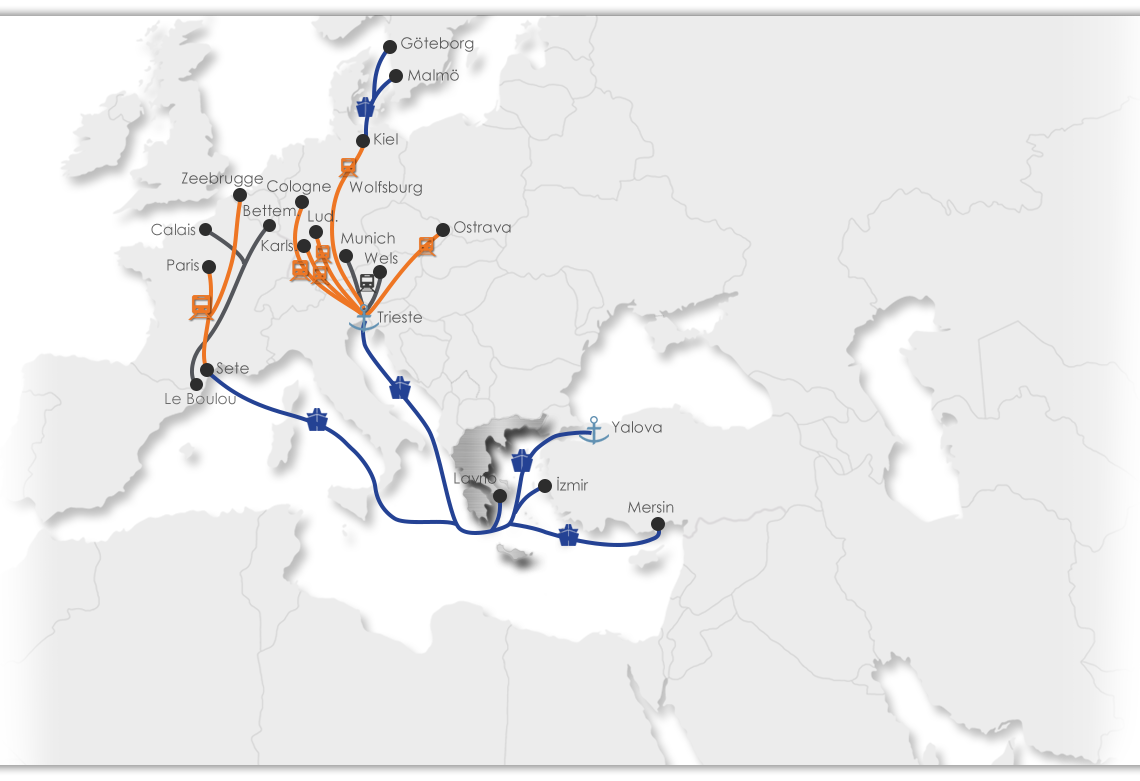 Greece Intermodal Map