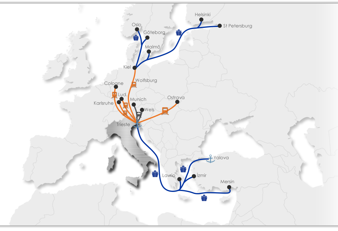 Italy Intermodal Map Italy Intermodal Map