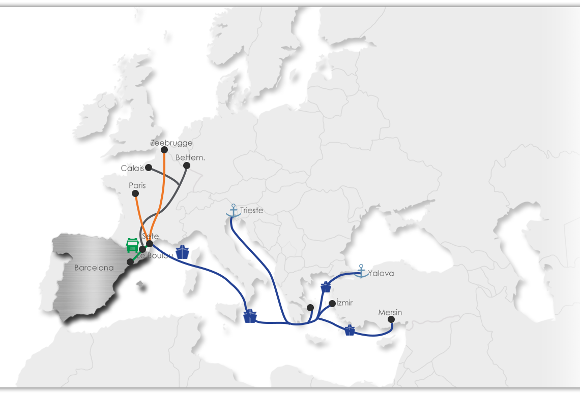 Spain Intermodal Map Spain Intermodal Map